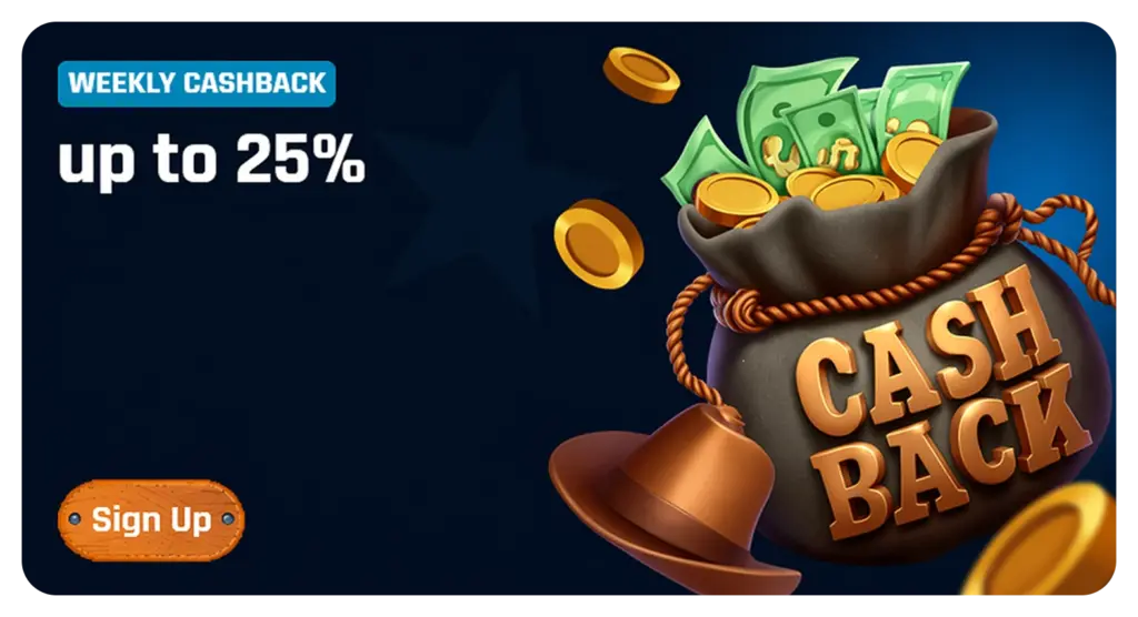 Ringospin Weekly Cashback Offer up to 25 Percent